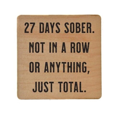 27 Days Sober Coaster, BagMYGift