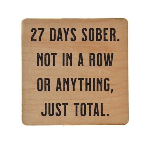 27 Days Sober Coaster, BagMYGift