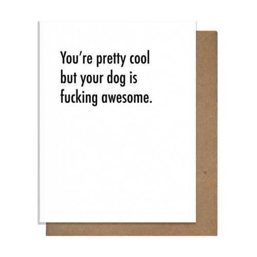 Awesome Dog Funny Greeting Card, BagMYGift