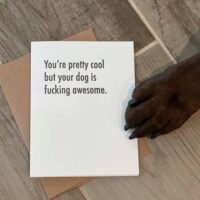 Awesome Dog Funny Greeting Card, BagMYGift