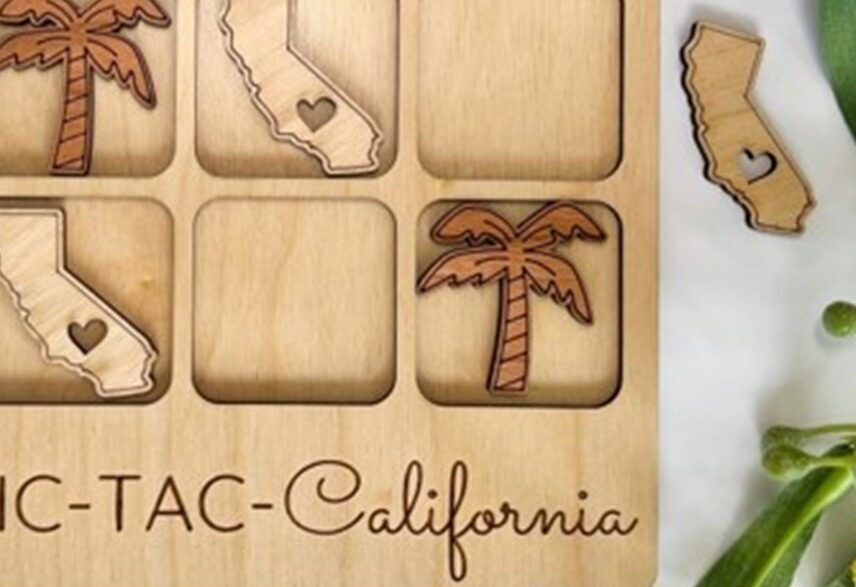 California Tic Tac Toe Game Birch House Living Games, BarMYGift