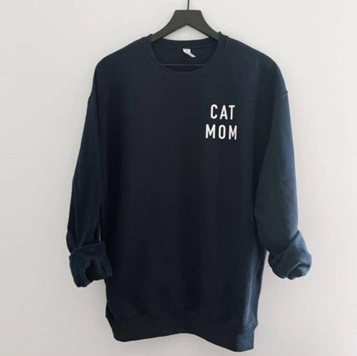 Cat Mom Sweatshirt, For all the cat mamas!,, BagMyGift