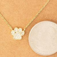 Dog Paw Print Charm Necklace, BagMyGift
