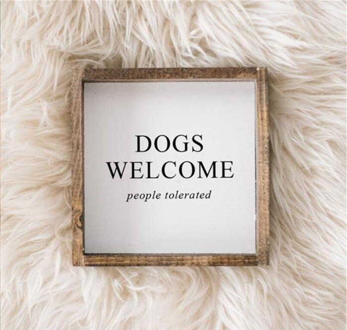 Dog’s Welcome Wood Sign, BagMyGift