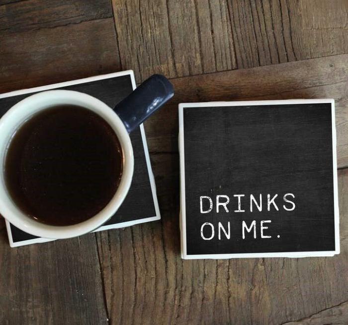 Drinks on Me Coaster, BagMyGift