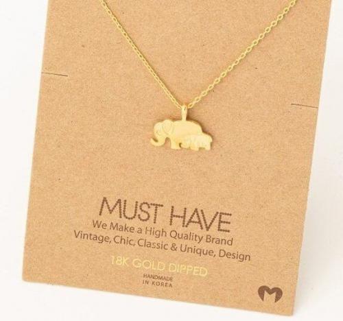 Elephant Pair Necklace, BagMyGift