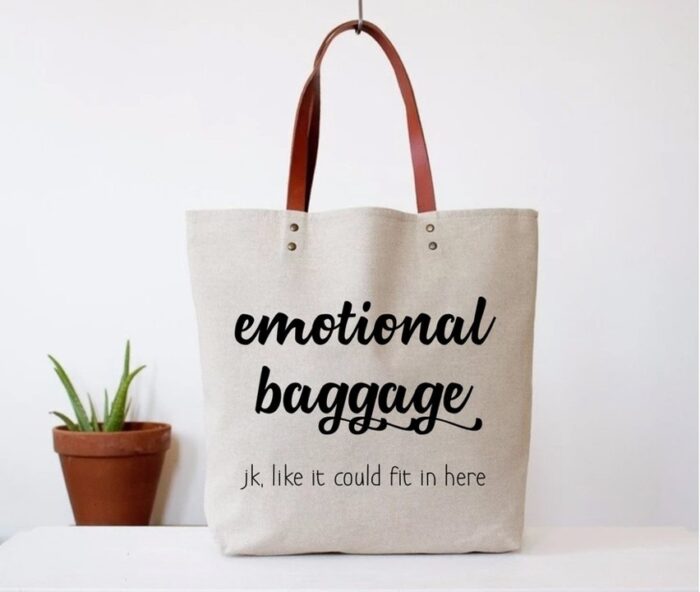 emotional baggage tote, BagMYGift