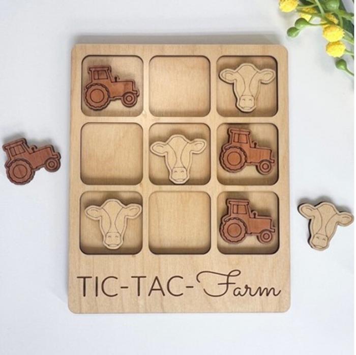 Farm Tic Tac Toe Game, Birch House Living Games, BarMYGift