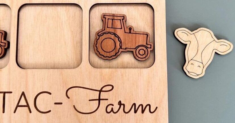 Farm Tic Tac Toe Game, Birch House Living Games, BarMYGift