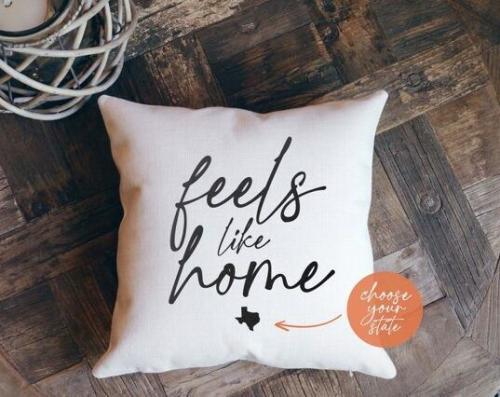 Feels like Home Customizable Farmhouse Pillow, BagMYGift