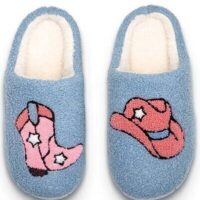 Indoor/Outdoor Slippers – Western Cowgirl - Blue, BagMyGift