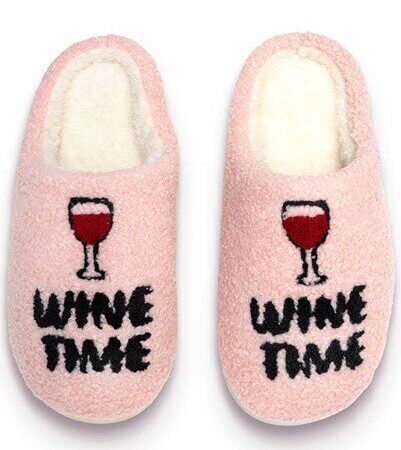 Indoor/Outdoor Slippers – Wine Time - Pink, BagMyGift