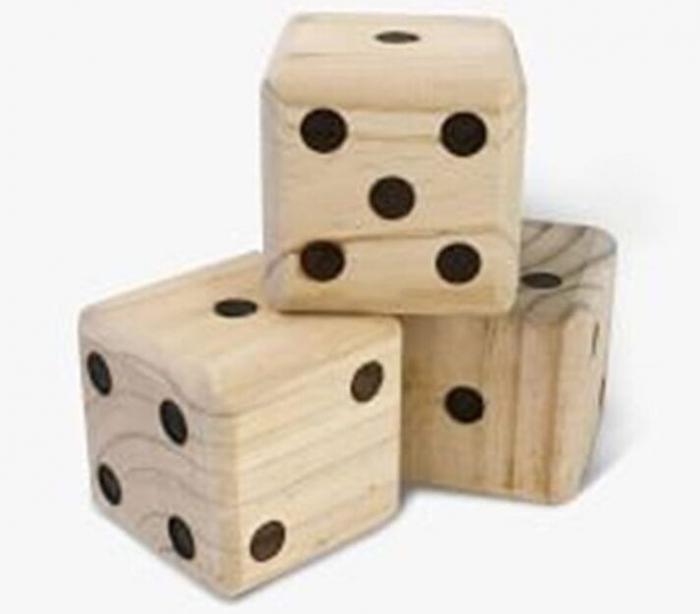 Large Wooden Yard Dice with Scoresheets, BagMYGift