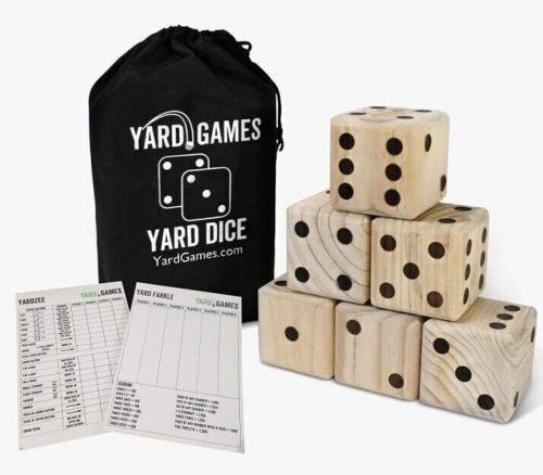 Large Wooden Yard Dice with Scoresheets, BagMYGift