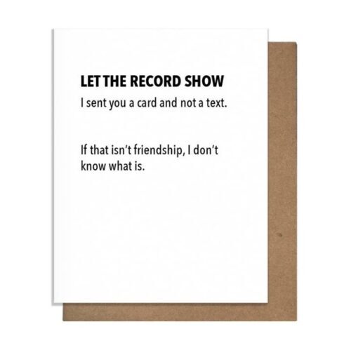 Let the Record Show – Greeting Card BagMYGift