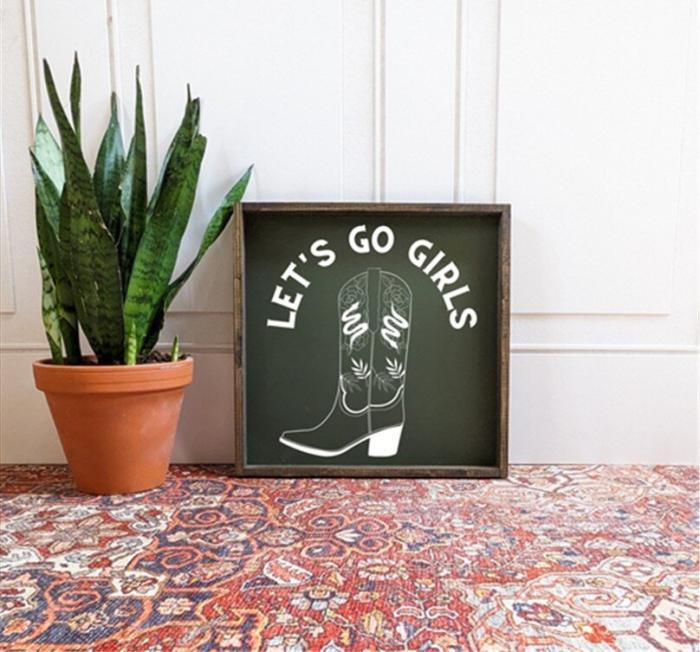 Let’s Go Girls Wood Sign, BagMyGift