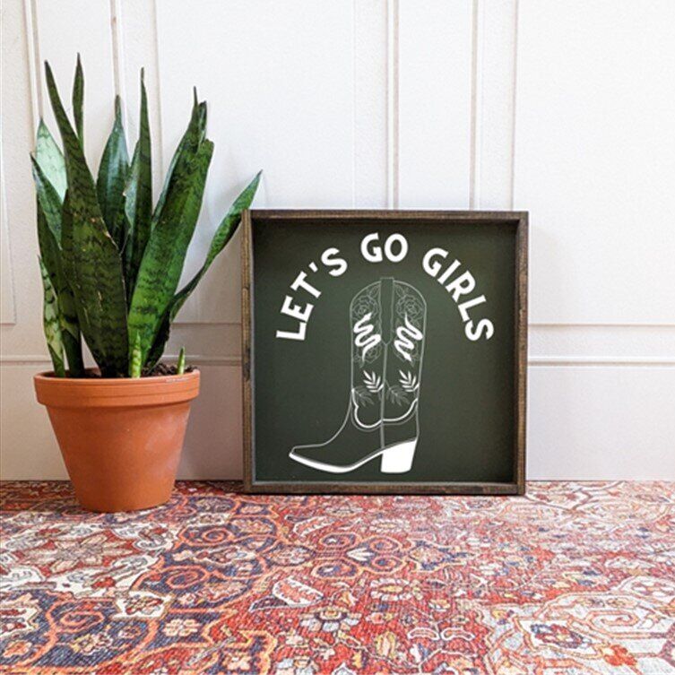 Let’s Go Girls Wood Sign, BagMyGift