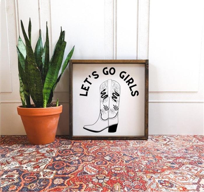 Let’s Go Girls Wood Sign, BagMyGift