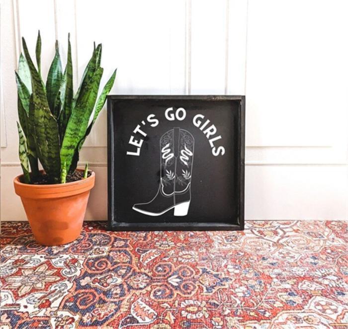 Let’s Go Girls Wood Sign, BagMyGift