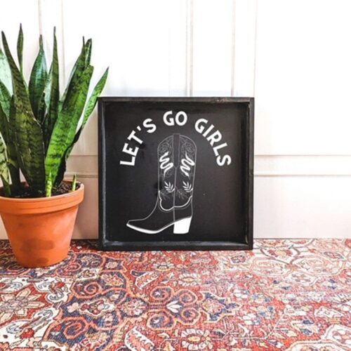 Let’s Go Girls Wood Sign, BagMyGift