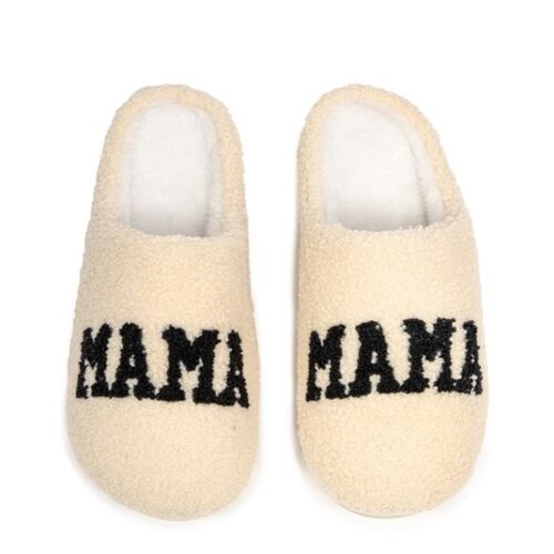 Indoor/Outdoor Slippers – Mama - Cream, BagMyGift