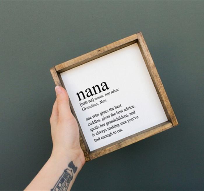 Nana Wood Sign, BagMyGift