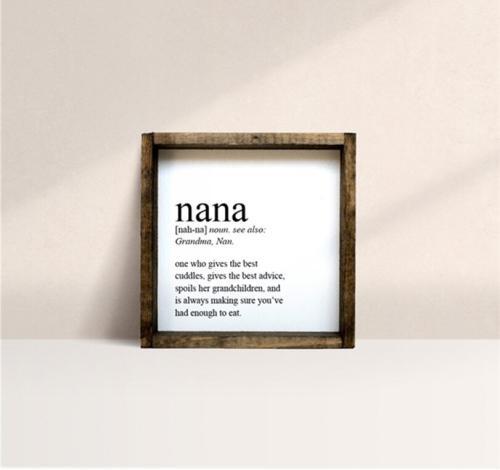 Nana Wood Sign, BagMyGift