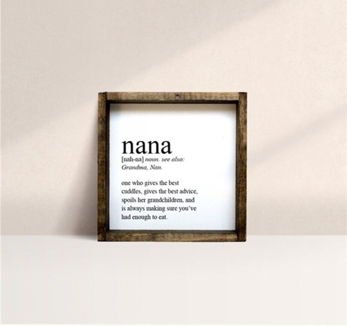 Nana Wood Sign, BagMyGift