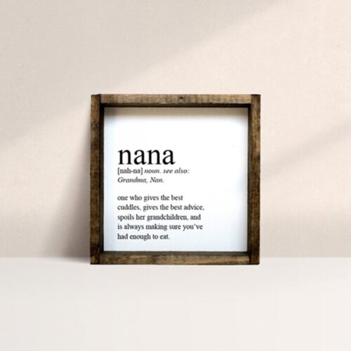 Nana Wood Sign, BagMyGift