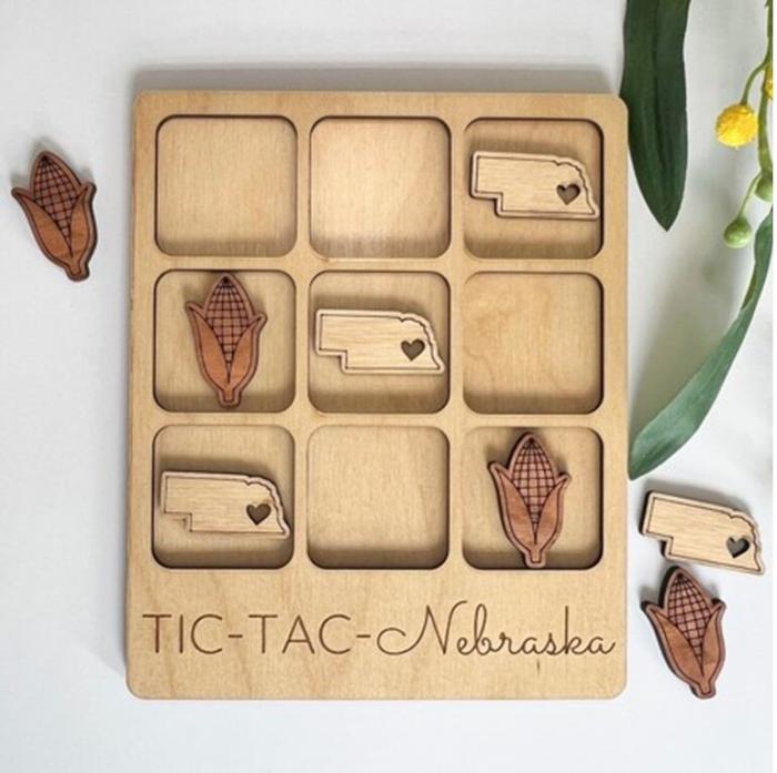 Nebraska Tic Tac Toe, Birch House Living Games, BarMYGift