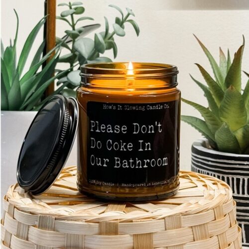 Please Don’t Do Coke in Our Bathroom Candle, BagMYGift