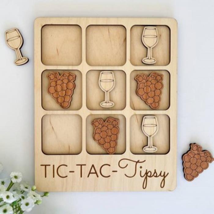 Tipsy Tic-Tac-Toe Game, Birch House Living Games, BarMYGift