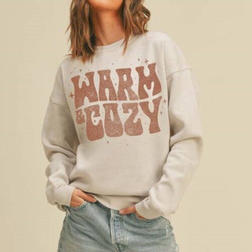 Warm & Cozy Graphic Sweatshirtt, BagMyGift