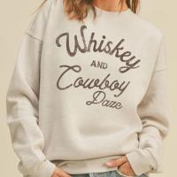 Whiskey & Cowboy Daze Graphic Sweatshirt, BagMyGift