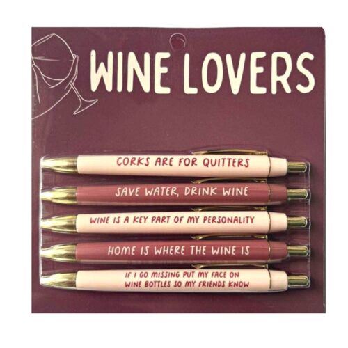 Wine Lovers Pen Set, winery unique gift, BagMyGift