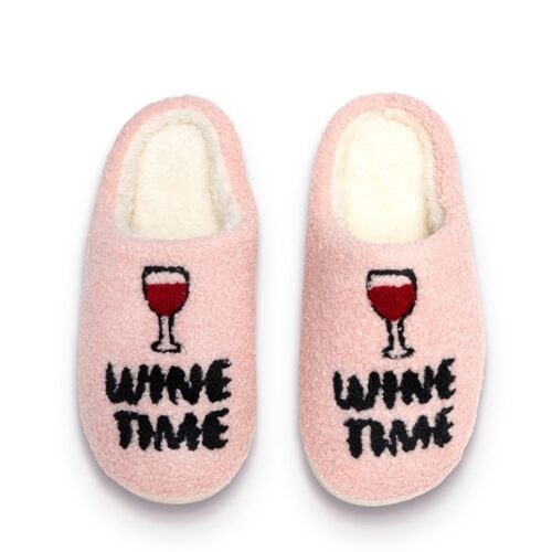 Indoor/Outdoor Slippers – Wine Time - Pink, BagMyGift