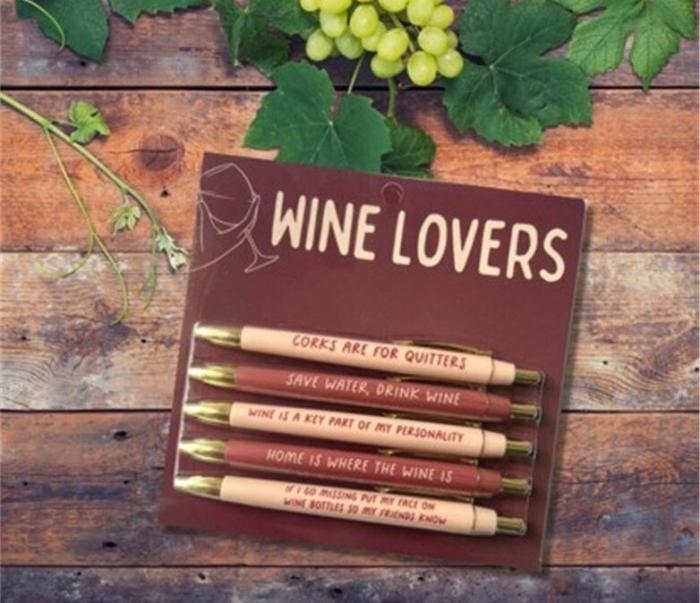 Wine Lovers Pen Set, winery unique gift, BagMyGift