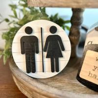 Bathroom Tiered Tray Signs - Image 4