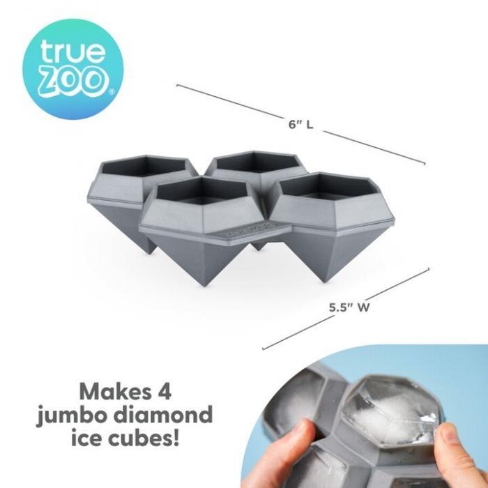 Truezoo Iced Out™ 4 Jumbo Diamonds Ice Cube Tray / Mold - Image 3