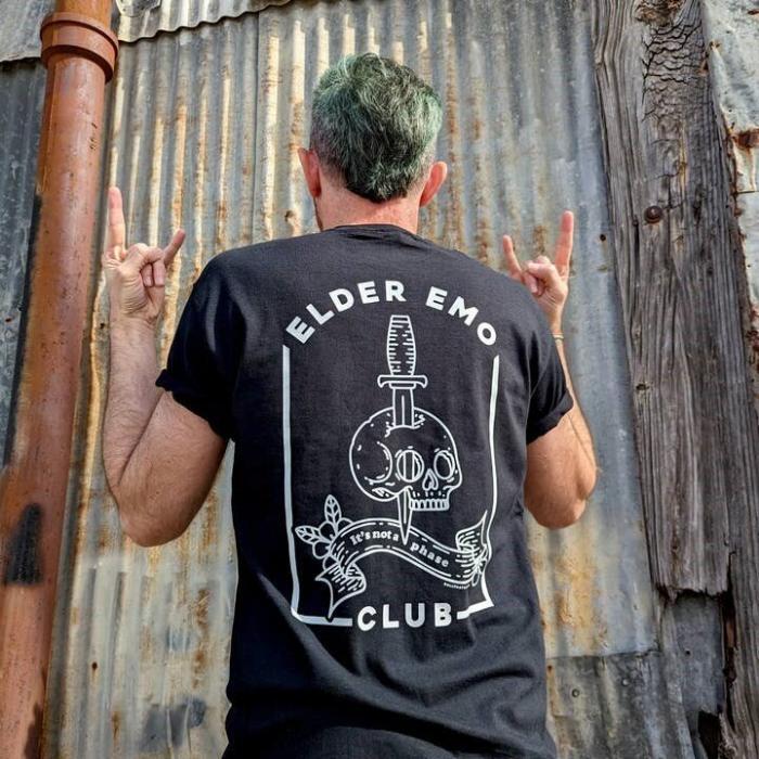 Elder Emo Club Black T-Shirt - Image 3