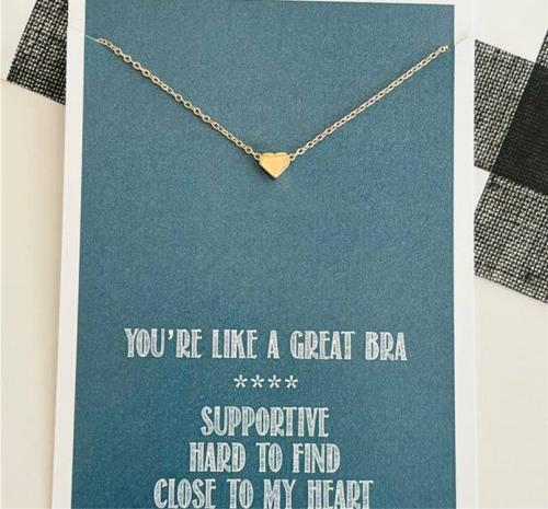 Fun & Meaningful Best Friend Necklace & Funny Card , BagMyGift