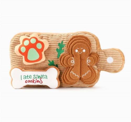 Happy Woofmas Cookie Board Plush Dog Toy, BagMYGift