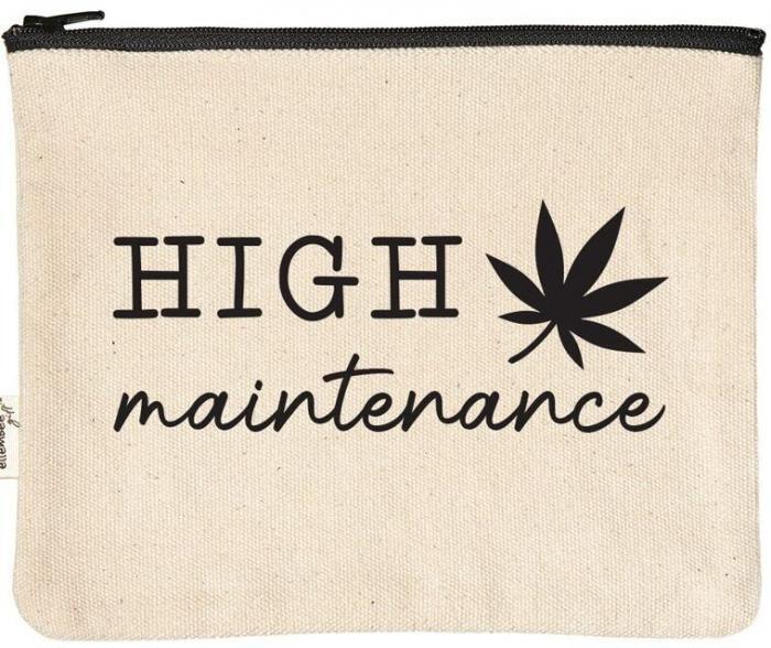 High Maintenance Printed Weed Pouch