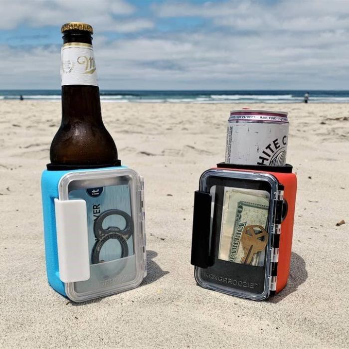 Kangaroozie (For Slim Cans & Bottles) - Koozie with Pocket - Image 2