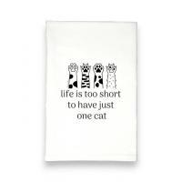 Life is Too Short Cat Tea Towel, BagMYGift