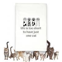 Life is Too Short Cat Tea Towel, BagMYGift