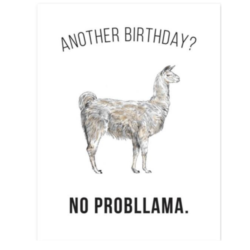 Llama Greeting Card, Another Birthday? BagMYGift