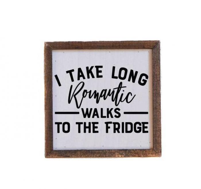 Long Romantic Walks Wood Sign, BagMYGift