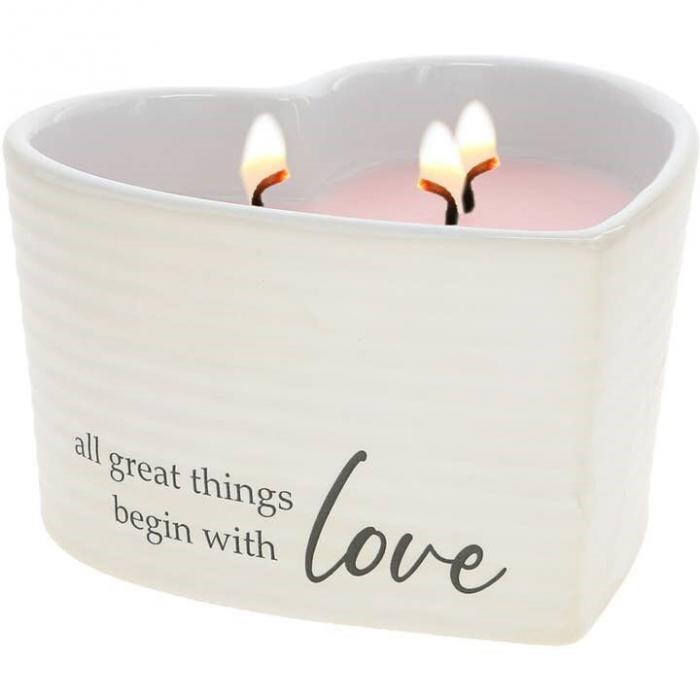 Love 8 oz Wax Reveal Triple Wick Candle, BagMYGift