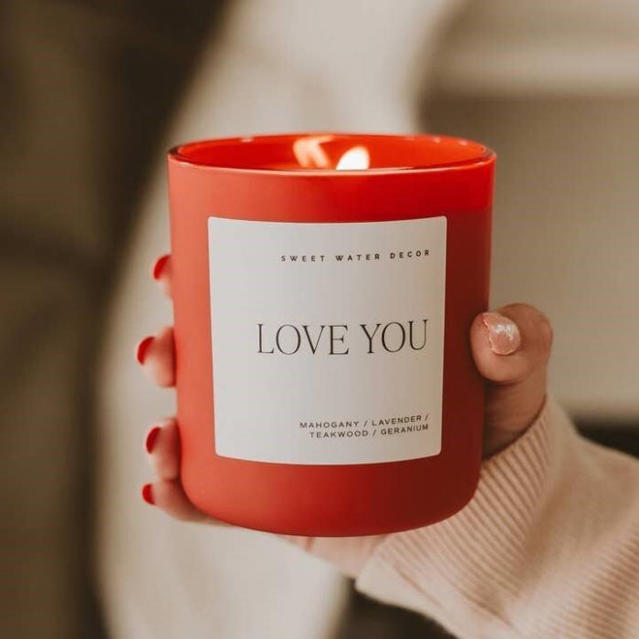 Love You 15 oz Soy Candle BagMYGift